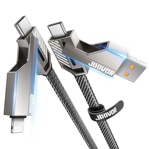 4-in-1 Compatible with USB C to Lightning Cable, 60W High-Speed Charging & Fast by Jixivor