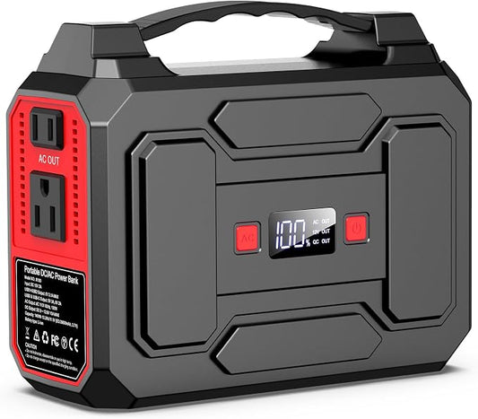 Apowking Portable Power Station Bank 146Wh 200W Peak, Solar Powered Power Bank by Apowking