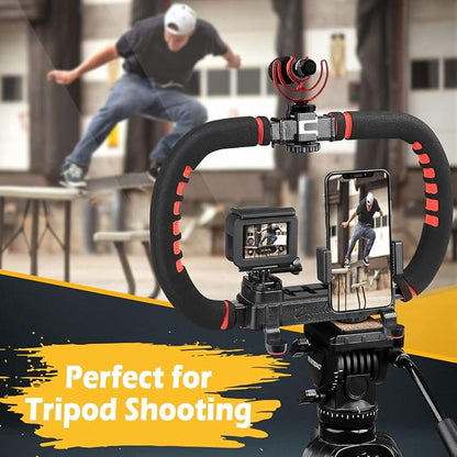 Zeadio Camera Smartphone Stabilizer, Handle Grip Handheld Video Rig, - Image 3