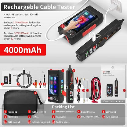 Multifunction RJ45 Network Caber Tester, UTP Cable Tester Ethernet Cable Tracer - Image 8