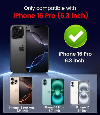 Magnetic for iPhone 16 Pro Case Slim Soft Silicone Bumper Shockproof Metallic - Image 2