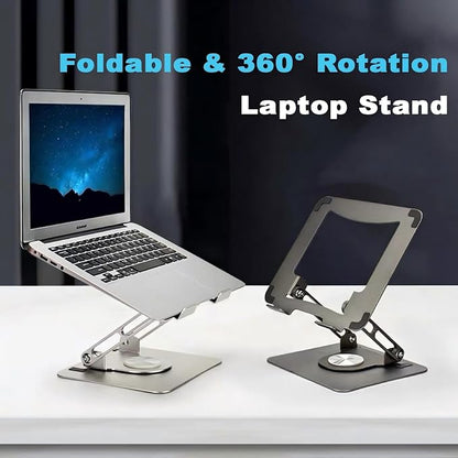 Laptop Pad 360 Rotating Laptop Stand 2 Adjustable Angle and 0-13 inches Tall - Image 8