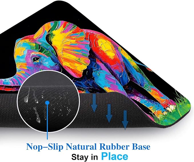 Colorful Art Animal Elephant Mouse Pads - Image 4