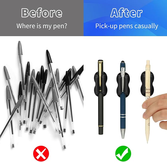 Adhesive Pen Pencil Holder for Desk Wall - Image 5