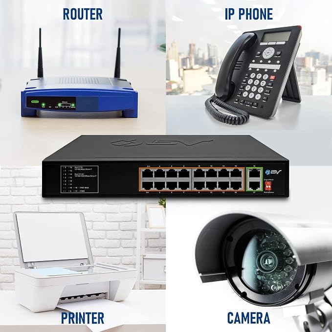 BV-Tech 18 Ports Long Range PoE+ Switch - Image 5