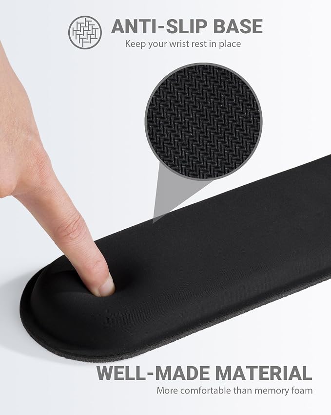 Ergonomic Mouse Pad Wrist Support Set, Memory Foam Keyboard Wrist Rest Set - Image 5