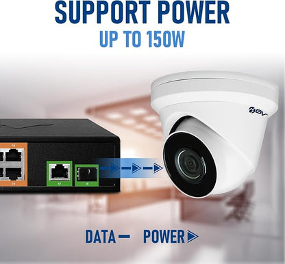 BV-Tech 18 Ports Long Range PoE+ Switch - Image 6