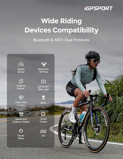 iGPSPORT BSC200S GPS Bike Computer, Wireless Route Navigation 2.4'' Screen - Image 4