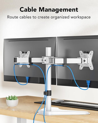 HUANUO 32 inches Dual Monitor Stand up to 17.6lbs, High-Grade Aluminum - Image 7