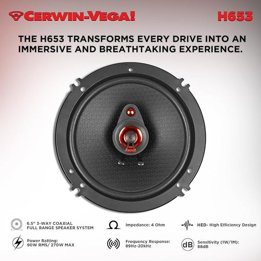 CERWIN-VEGA! HED 2025 Edition – 6.5” 3-Way Coaxial Full Range Speaker System - Image 2