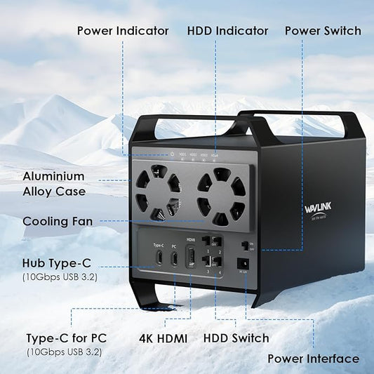 WAVLINK 4-Bay Hard Drive Enclosure - Image 2