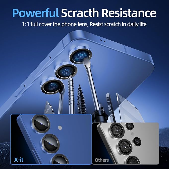 X-it Camera Lens Protector for Samsung S25 Plus, 10H Tempered Glass, - Image 3