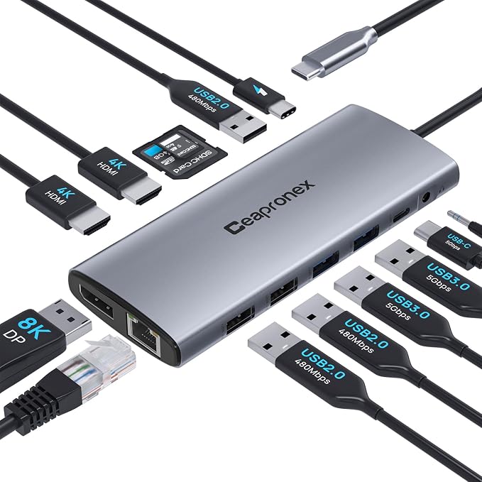USB C Docking Station UBS C Hub by OneDockManyDevices
