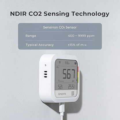 Qingping CO2 Monitor Thermometer Hygrometer, Remote Monitoring via Qingping IoT - Image 3