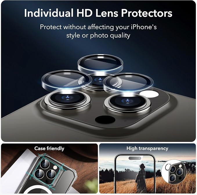 ESR 3+2 Pack for iPhone 15 Pro Screen Protector, Full Coverage Ultra-tough - Image 4