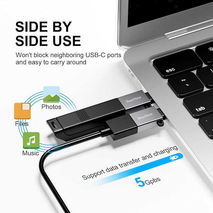 USB C to USB Adapter 6 Pack, Type C to USB Adapter, USBC Male to USBA Female - Image 3