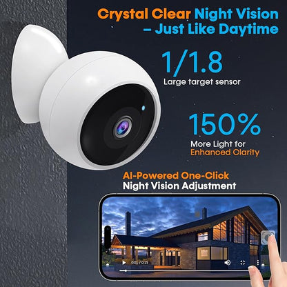 AMTIFO Security Cameras Wireless Outdoor: Magnetic 2-Pack Install-Free Indoor - Image 4