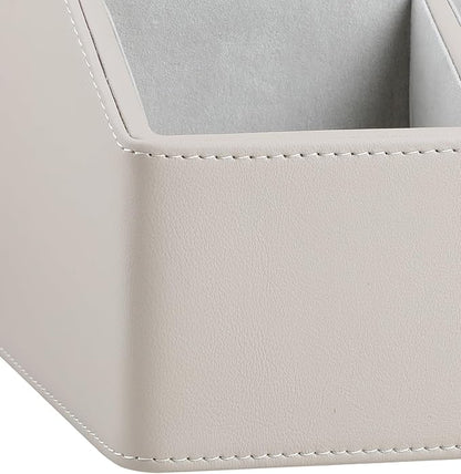 PU Leather Desk Organizer, Luxury Remote Control Holder - Image 6