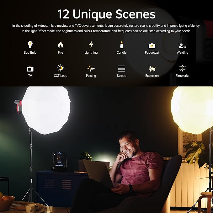 GVM 300W Photography Lighting Bi-Color Video Light - Image 5