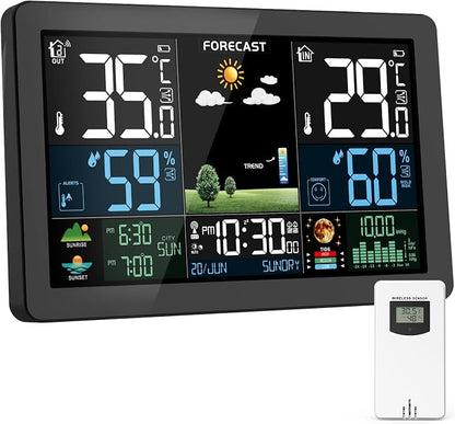 Weather Station Wireless Indoor Outdoor, Thermometer Wireless by Brataste