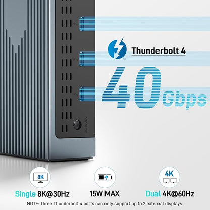 Acer Thunderbolt 4 Dock, 16 in 1 Quad Monitor DisplayLink Docking Station 40Gbps - Image 3