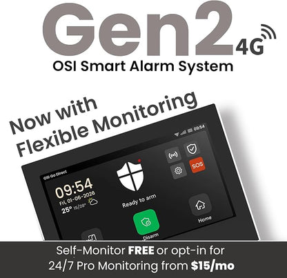 OSI Alarm System Gen 2, Motion & Entry Sensors, Wireless Siren, App & Alexa - Image 3
