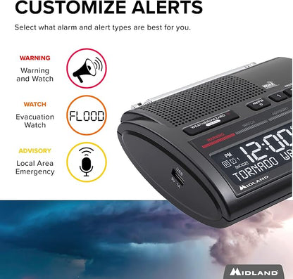 Midland - WR400 Weather Radio Deluxe - NOAA Emergency Alert Scanner – Home Use - Image 7