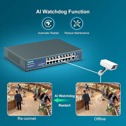 YuanLey 16 Port PoE Switch - Image 6