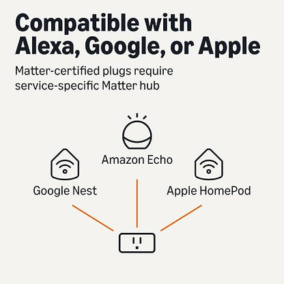 Amazon Basics Smart Plug, Matter Compatible, Compatible - Image 3