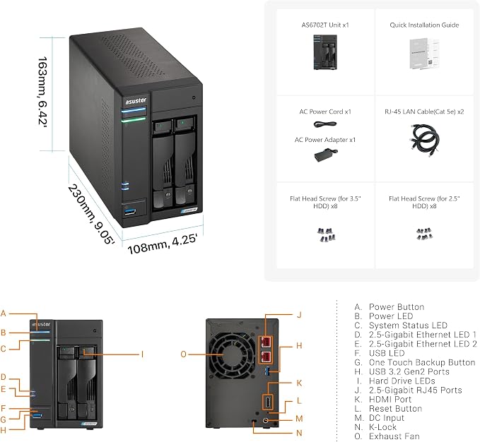 Asustor Lockerstor 2 Gen2 AS6702T - Image 3