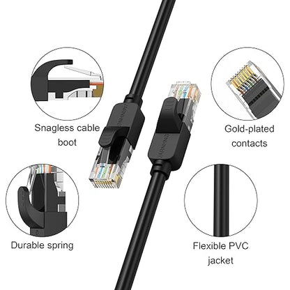 Cat 6 Ethernet Cable 300ft, Indoor/Outdoor 26AWG UTP High Speed 10Gbps Internet - Image 2