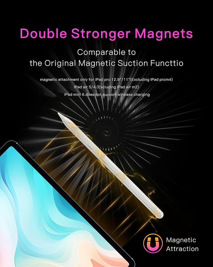 Stylus Pencil for Apple iPad – Longest Battery Life 5X, 35H Use, Tilt & Palm - Image 6