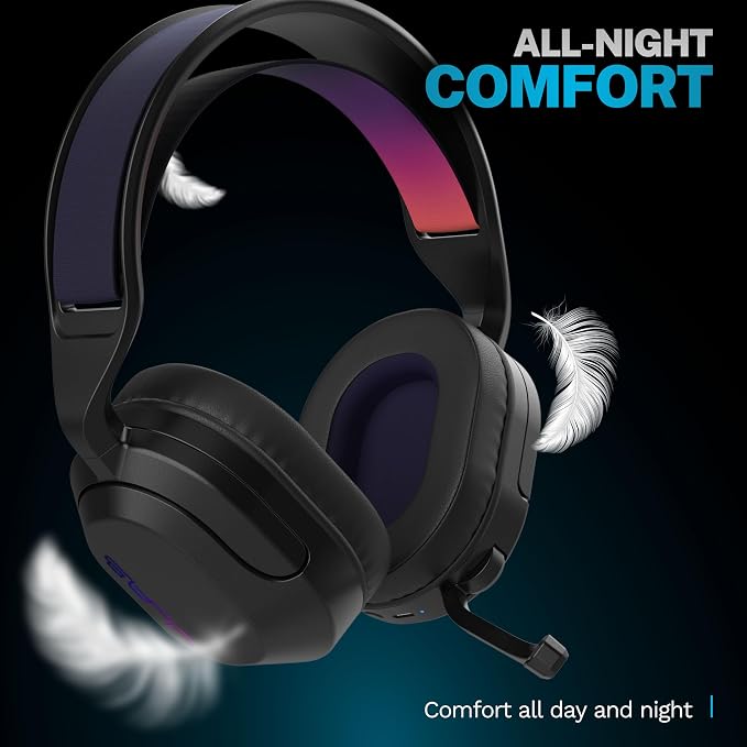 JLab Nightfall Wireless Gaming Headset, All-Night Comfort, 50mm Drivers and - Image 2