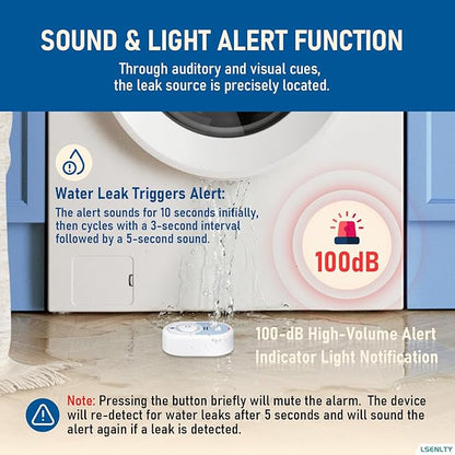 LSENTLY Water Leak Detector Supports 5 Years Standby Time, LED Indicator & - Image 5