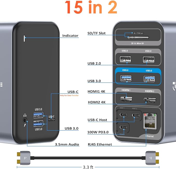 USB C Docking Station Dual Monitor - Image 8