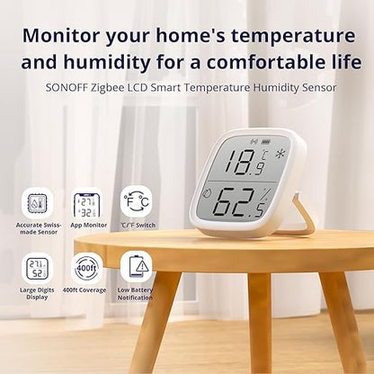 SONOFF Zigbee Indoor Temperature Humidity Sensor, SNZB-02D LCD Zigbee - Image 2