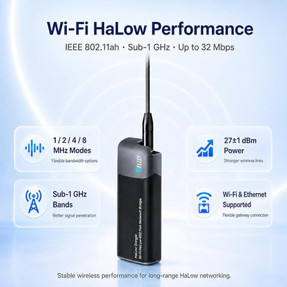 2 Packs WiFi HaLow Dongle, 802.11ah Wireless Bridge Point to Point Long Range - Image 2