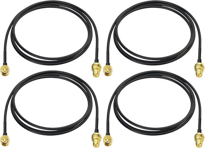 Bingfu WiFi Antenna Extension Cable 4-Pack RP-SMA Male to RP-SMA Female by Bingfu-AntennasConnectivity