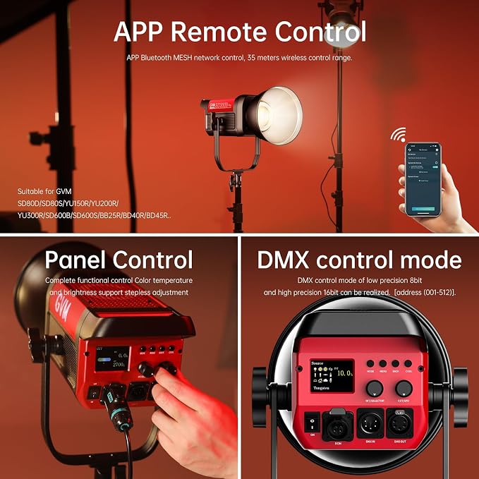 GVM Video Lighting 300W Bi-Color Studio Lights kit - Image 5