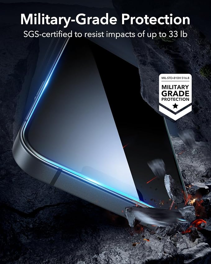 ESR 3 Pack for iPhone 16e/ iPhone 14/ iPhone 13/ iPhone 13 Pro Privacy Screen - Image 5