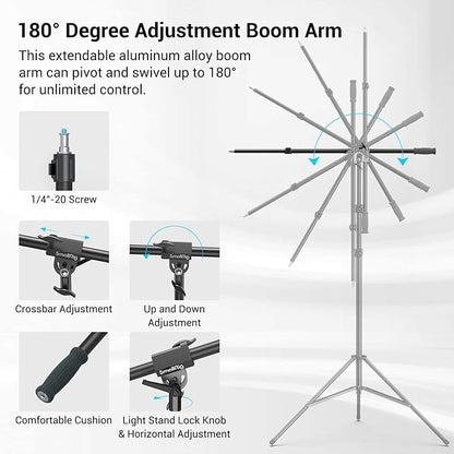 SmallRig Aluminum Light Stand 110"/9.2ft/280cm, Adjustable Photography - Image 6