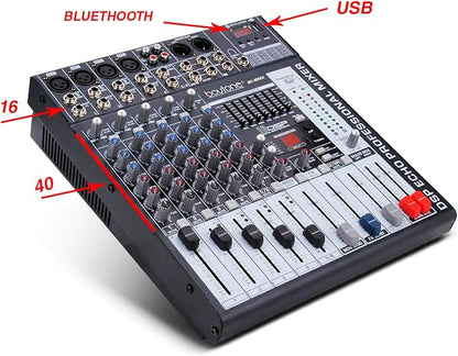 Boytone BT-60MX, 6 Channel Bluetooth Audio Mixer - Image 3