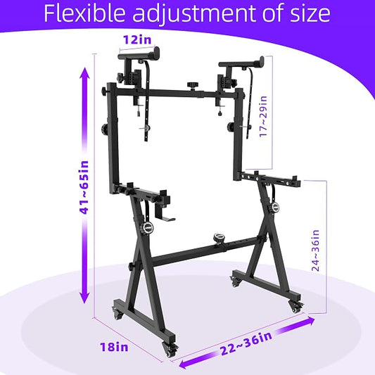 Dual Piano Keyboard Stand with 2nd Tier - Image 2