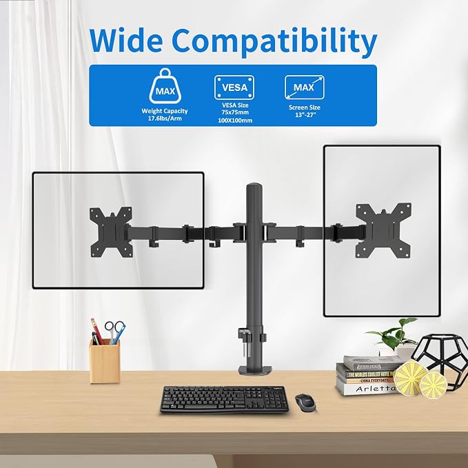 H&C Dual Monitor Mount, Monitor Arm - Image 2