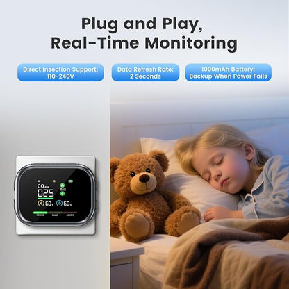 5 in 1 Indoor Air Quality Monitor, Portable Real-Time - Image 4