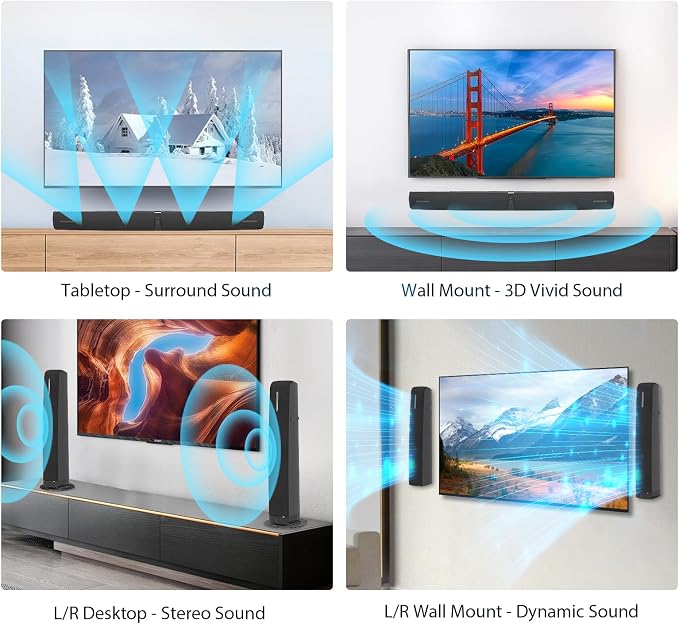Sound Bar for Smart TV, 90W Soundbar - Image 2