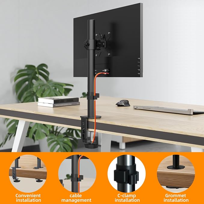 PHOLITEN Monitor Mount for Most 13-32" Computer Screens up to 20lbs, Adjustable - Image 3