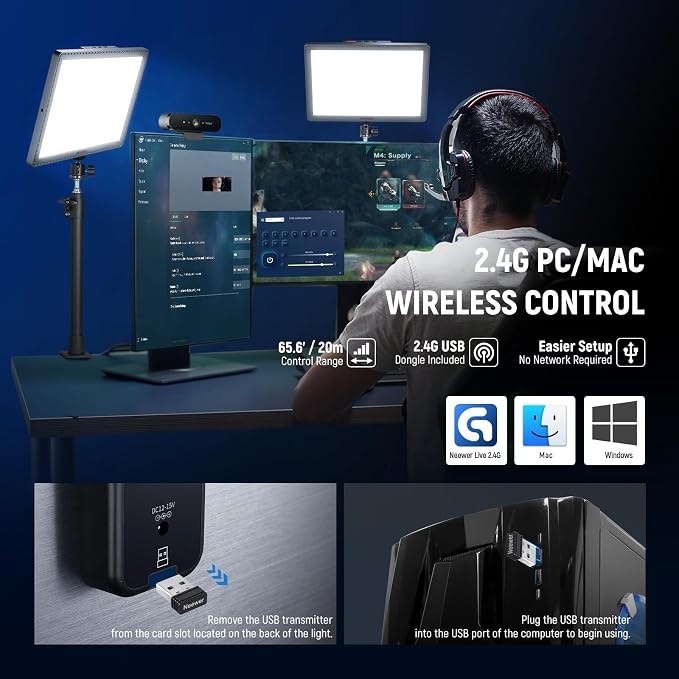 NEEWER GL1 PRO 15.5" Key Light for Streaming, Video Lighting - Image 5