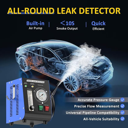 Automotive Smoke Machine, Professional Leak Detector Built-in Air Pump Flow - Image 3