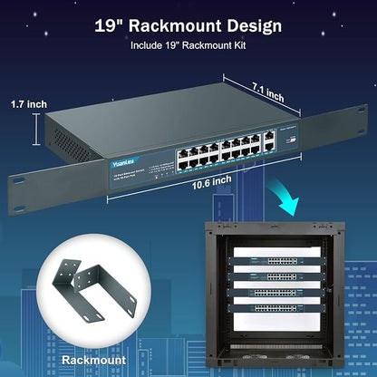YuanLey 16 Port PoE Switch - Image 6
